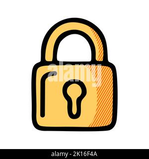 Icône de verrou isolée sur fond blanc de la barre d'onglets et de la collection de paramètres. Icône de verrou symbole de verrou tendance et moderne pour le logo, le Web, l'application, l'interface utilisateur. Icône de verrou Banque D'Images