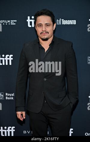 Toronto, Canada. 15th septembre 2022. Jesse Garcia participe à la projection du film Roost lors du Festival international du film de Toronto (TIFF) 47th à Toronto, au Canada, sur 15 septembre 2022. Photo de Julien Reynaud/APS-Medias/ABACAPRESS.COM crédit: Abaca Press/Alay Live News Banque D'Images