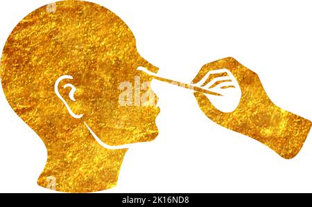 Illustration du vecteur de test de texture de l'écouvillon en feuille d'or dessinée à la main Illustration de Vecteur