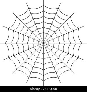 Toile d'araignée. Élément de conception Halloween. Vecteur plat Illustration de Vecteur