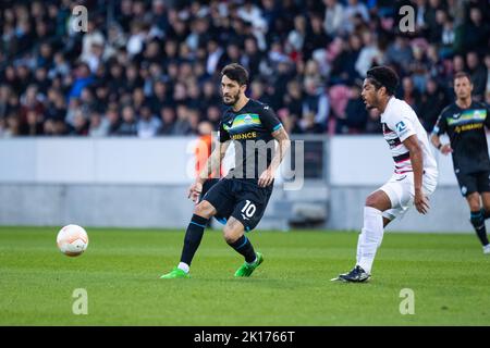 Herning, Danemark. 15th septembre 2022. Luis Alberto (10) du Latium vu lors du match de l'UEFA Europa League entre le FC Midtjylland et le Latium à l'arène MCH à Herning. (Crédit photo : Gonzales photo/Alamy Live News Banque D'Images
