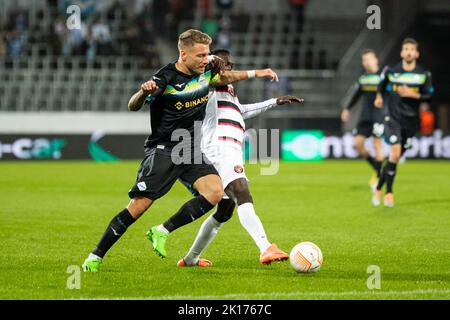 Herning, Danemark. 15th septembre 2022. Ciro Immobile (17) du Latium vu lors du match de l'UEFA Europa League entre le FC Midtjylland et le Latium à l'arène MCH à Herning. (Crédit photo : Gonzales photo/Alamy Live News Banque D'Images