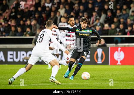 Herning, Danemark. 15th septembre 2022. Matteo Cancellieri (11) du Latium vu lors du match de l'UEFA Europa League entre le FC Midtjylland et le Latium à l'arène de HME à Herning. (Crédit photo : Gonzales photo/Alamy Live News Banque D'Images