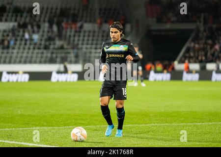Herning, Danemark. 15th septembre 2022. Luka Romero (18) du Latium vu lors du match de l'UEFA Europa League entre le FC Midtjylland et le Latium à l'arène de HME à Herning. (Crédit photo : Gonzales photo/Alamy Live News Banque D'Images