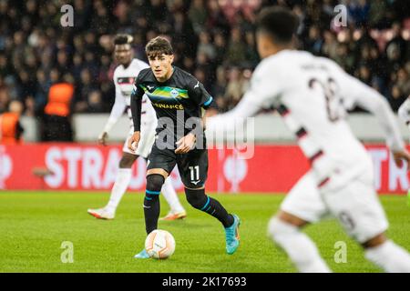 Herning, Danemark. 15th septembre 2022. Matteo Cancellieri (11) du Latium vu lors du match de l'UEFA Europa League entre le FC Midtjylland et le Latium à l'arène de HME à Herning. (Crédit photo : Gonzales photo/Alamy Live News Banque D'Images