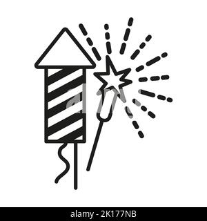 Logo Vector. Icône en forme de feu noir et blanc Illustration de Vecteur
