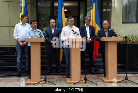 Non exclusif: ODESA, UKRAINE - 15 SEPTEMBRE 2022 - Vice-Premier Ministre, Ministre des Affaires étrangères et de l'intégration européenne de la République du Mo Banque D'Images