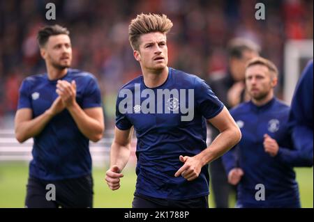 Photo du dossier datée du 07-05-2022 du défenseur Luton Reece Burke, qui reste douteux pour la visite de Blackburn. Date de publication : vendredi 16 septembre 2022. Banque D'Images