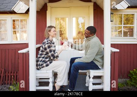 Couple en plein air Banque D'Images