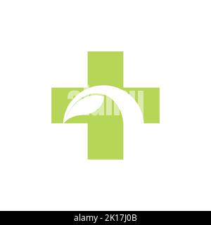 Nouvelle pharmacie médecins santé croix icône et symboles. Illustration de Vecteur