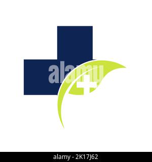 Nouvelle pharmacie médecins santé croix icône et symboles. Illustration de Vecteur