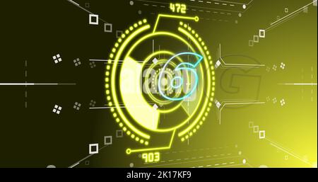 Image de la numérisation de 6g textes sur l'oscilloscope Banque D'Images