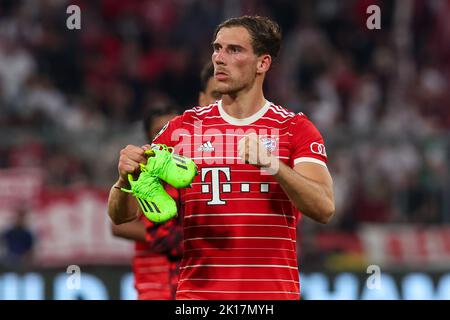 MUNCHEN, ALLEMAGNE - SEPTEMBRE 13 : Leon Goretzka du FC Bayern Munchen pendant le groupe C - rencontre de la Ligue des champions de l'UEFA entre le FC Bayern Munchen et le FC Barcelone à l'Allianz Arena sur 13 septembre 2022 à Munchen, Allemagne (photo de DAX Images/Orange Pictures) Banque D'Images