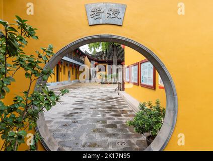 Paysage du temple de Dinghui, Suzhou, Chine Banque D'Images