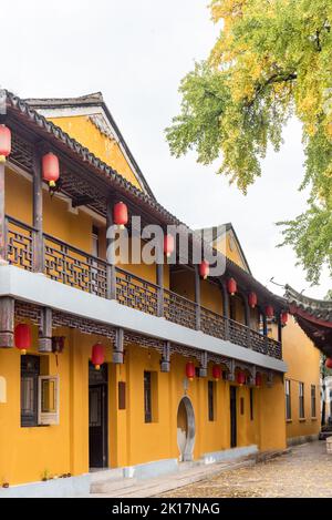 Paysage du temple de Dinghui, Suzhou, Chine Banque D'Images