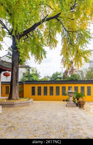 Paysage du temple de Dinghui, Suzhou, Chine Banque D'Images
