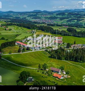 Scheidegg dans l'ouest de l'Allgaeu par le dessus Banque D'Images