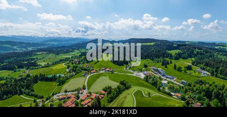 Scheidegg dans l'ouest de l'Allgaeu par le dessus Banque D'Images