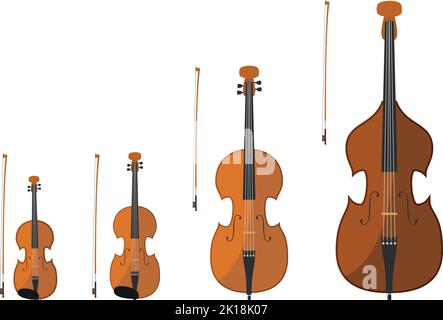 Esquisse vectorielle violon contrebasse instrument de musique