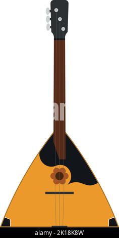 Illustration vectorielle d'un balalaika de style dessin animé isolé sur fond blanc Illustration de Vecteur