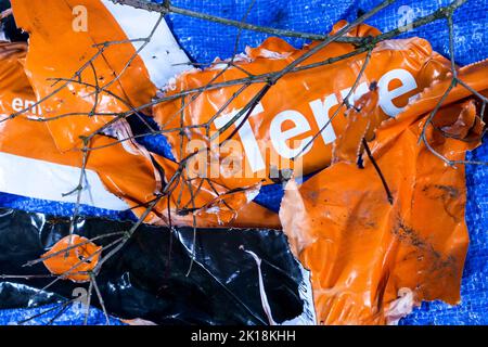 « Terre plastique » : photographie du concept de défense de l'environnement, France Banque D'Images