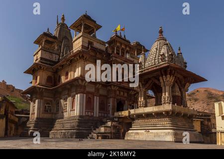 Vue du temple Krishna Meera dans la ville d'Amer en Inde Banque D'Images