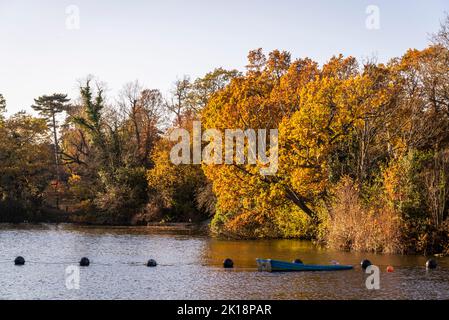 Upper Lake , Crystal Palace Park, Londres, Angleterre, Royaume-Uni Banque D'Images