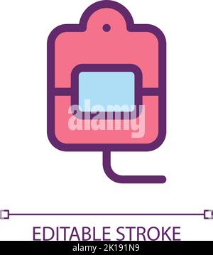 Icône de l'interface utilisateur couleur Perfect RGB pixel de transfusion sanguine Illustration de Vecteur