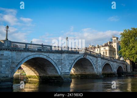 Richmond Bridge, Richmond-upon-Thames, Londres, Angleterre, Royaume-Uni Banque D'Images
