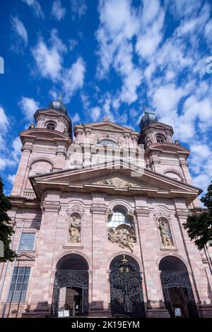 L'église jésuite baroque de Mannheim, Mannheim, Allemagne Banque D'Images