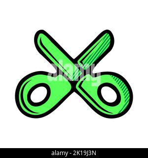 icône de ciseaux isolée sur fond blanc de la collection d'artisanat. icône de ciseaux symbole de ciseaux tendance et moderne, icône de ciseaux signe simple. sci Banque D'Images