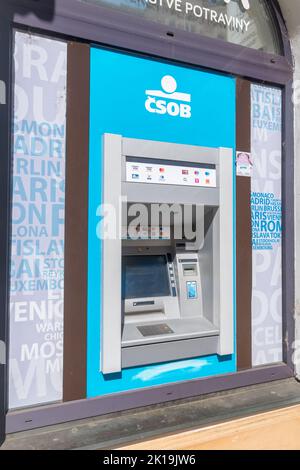 Bratislava, Slovakia - May 31, 2022: ATM of Ceskoslovenska obchodni banka. Stock Photo