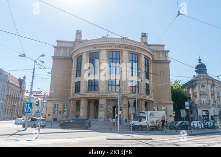 Bratislava, Slovaquie - 31 mai 2022: Université Comenius à Bratislava. Banque D'Images