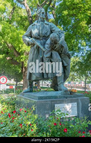 Bratislava, Slovakia - May 31, 2022: Memorial of the Bulgarian Partisans. Stock Photo