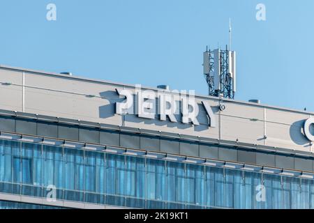 Bratislava, Slovakia - May 31, 2022: Logo of Perry Space. Stock Photo