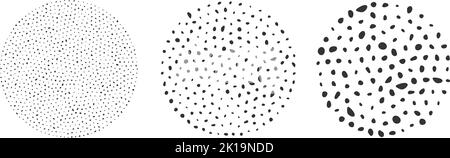 ensemble d'éléments de conception d'arrière-plan abstrait circulaire en pointillés, illustration vectorielle Illustration de Vecteur