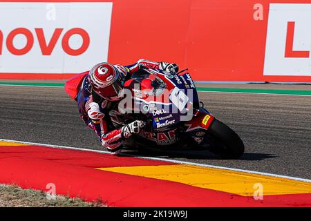 Alcaniz, Aragon, Espagne. 16th septembre 2022. Cameron Beaubier des États-Unis de l'équipe American Racing avec Kalex pendant Moto2 libre pratique de MotoGP Gran Premio Animoca Brands de Aragon au circuit d'Aragon de Motorland à Alcaniz, Espagne. (Credit image: © David Ramirez/DAX via ZUMA Press Wire) Credit: ZUMA Press, Inc./Alamy Live News Banque D'Images