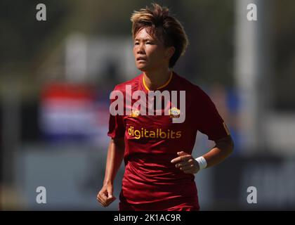 Vinovo, Italie, 16th septembre 2022. Moeka Minami d'AS Roma pendant le match de la série A Femminile au centre d'entraînement de Juventus, à Turin. Crédit photo à lire: Jonathan Moscrop / Sportimage crédit: Sportimage / Alay Live News Banque D'Images