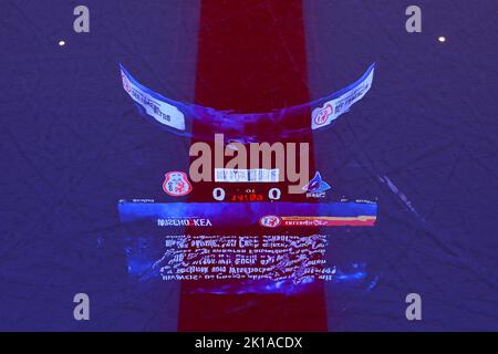 DÜSSELDORF, ALLEMAGNE - 16 SEPTEMBRE 2022 : match de hockey DEL Düsseldorfer EG - ERC Ingolstadt Banque D'Images