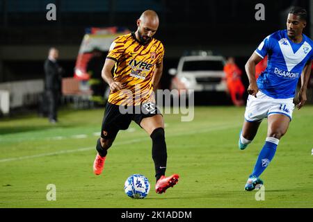 Brescia, Italie. 16th septembre 2022. Pasquale Schiattarella (Benevento Calcio) pendant Brescia Calcio vs Benevento Calcio, match de football italien série B à Brescia, Italie, 16 septembre 2022 Credit: Agence de photo indépendante/Alamy Live News Banque D'Images