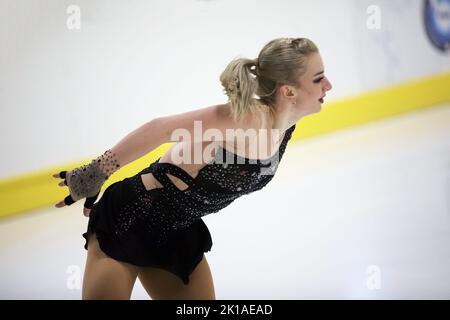 PalaGhiaccio IceLab, Bergame, Italie, 16 septembre 2022, Amber GLENN (Etats-Unis) lors du patinage artistique de la série ISU Challenger 2022 - Sports sur glace Banque D'Images