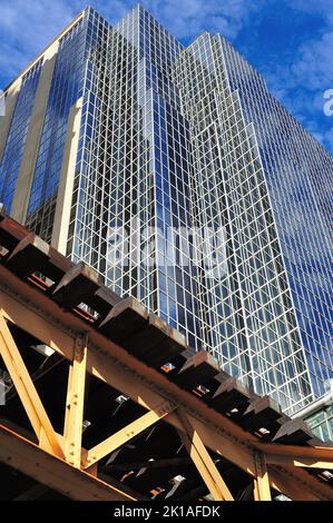 Chicago, Illinois, États-Unis. Le Chicago Board of Trade s'ajoute, construit en 1980, au coeur du quartier financier de la ville. Banque D'Images