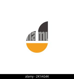 lettre d sourire heureux amusant logo vecteur Illustration de Vecteur