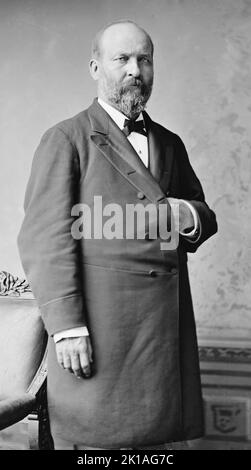 Un portrait du président américain James Garfield. Garfield était le président des États-Unis en 20th, et le deuxième à être assassiné. Banque D'Images