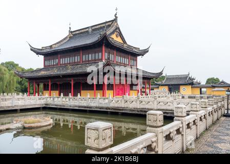 Le paysage du temple de Quanfu à Suzhou, en Chine Banque D'Images