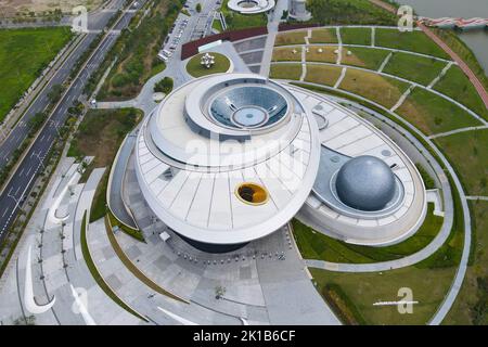 SHANGHAI, CHINE - 12 SEPTEMBRE 2022 - une photo aérienne montre le Musée d'astronomie de Shanghai à Shanghai, Chine, 12 septembre 2022. Sur 15 septembre 2022 Banque D'Images