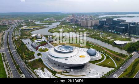 SHANGHAI, CHINE - 12 SEPTEMBRE 2022 - une photo aérienne montre le Musée d'astronomie de Shanghai à Shanghai, Chine, 12 septembre 2022. Sur 15 septembre 2022 Banque D'Images