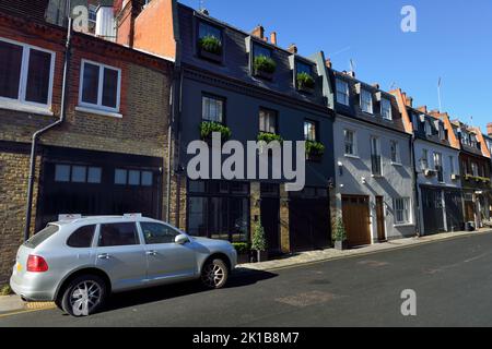 Maisons mitoyennes de luxe, Pavilion Road, Chelsea, West London, Royaume-Uni Banque D'Images