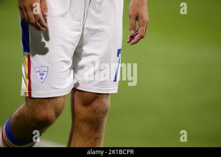 Pendant la série Un match de football entre Salerntana et Lecce au stade Arechi à Salerne, dans le sud de l'Italie, sur 16 septembre 2021. Banque D'Images