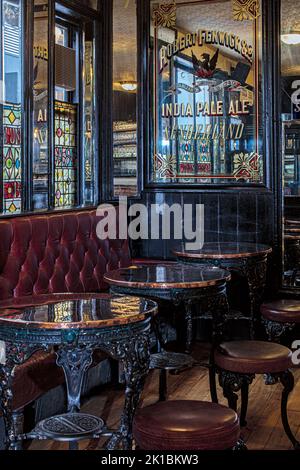 Whitelock's Ale House pub Interior , Leeds , Angleterre . Banque D'Images
